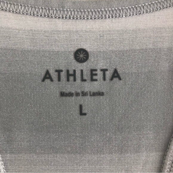 Athleta Large Racerback Tank Top Stripes Gray - Picture 6 of 6